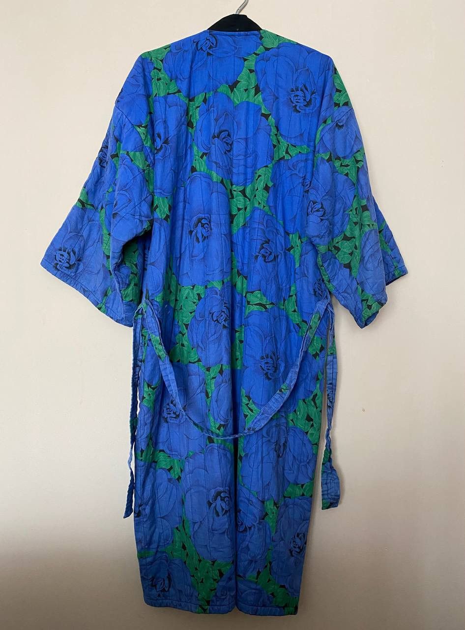 Kenzo × Vintage 👘 Vintage KENZO bathrobe Very rare floral blue Size US XL / EU 56 / 4 - 4 Thumbnail