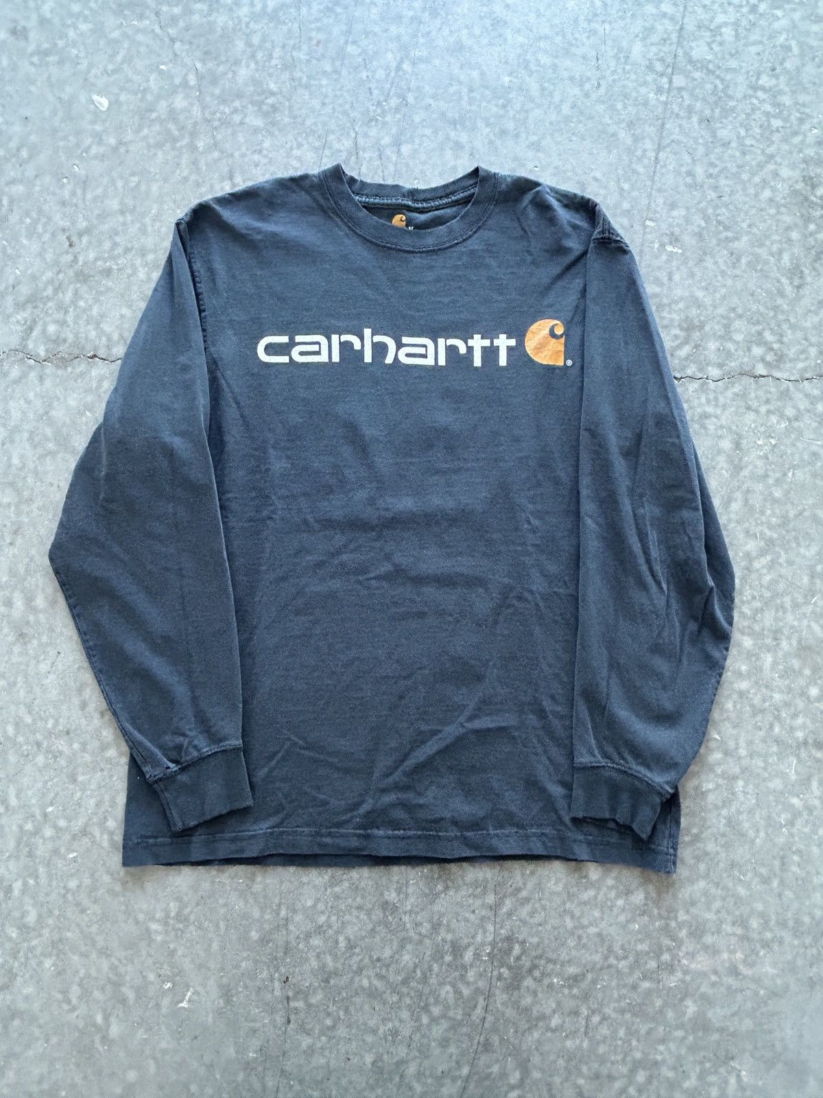 Carhartt Vintage Y2K Carhartt Spellout Logo Longsleeve Tee Faded Size US M / EU 48-50 / 2 - 1 Thumbnail