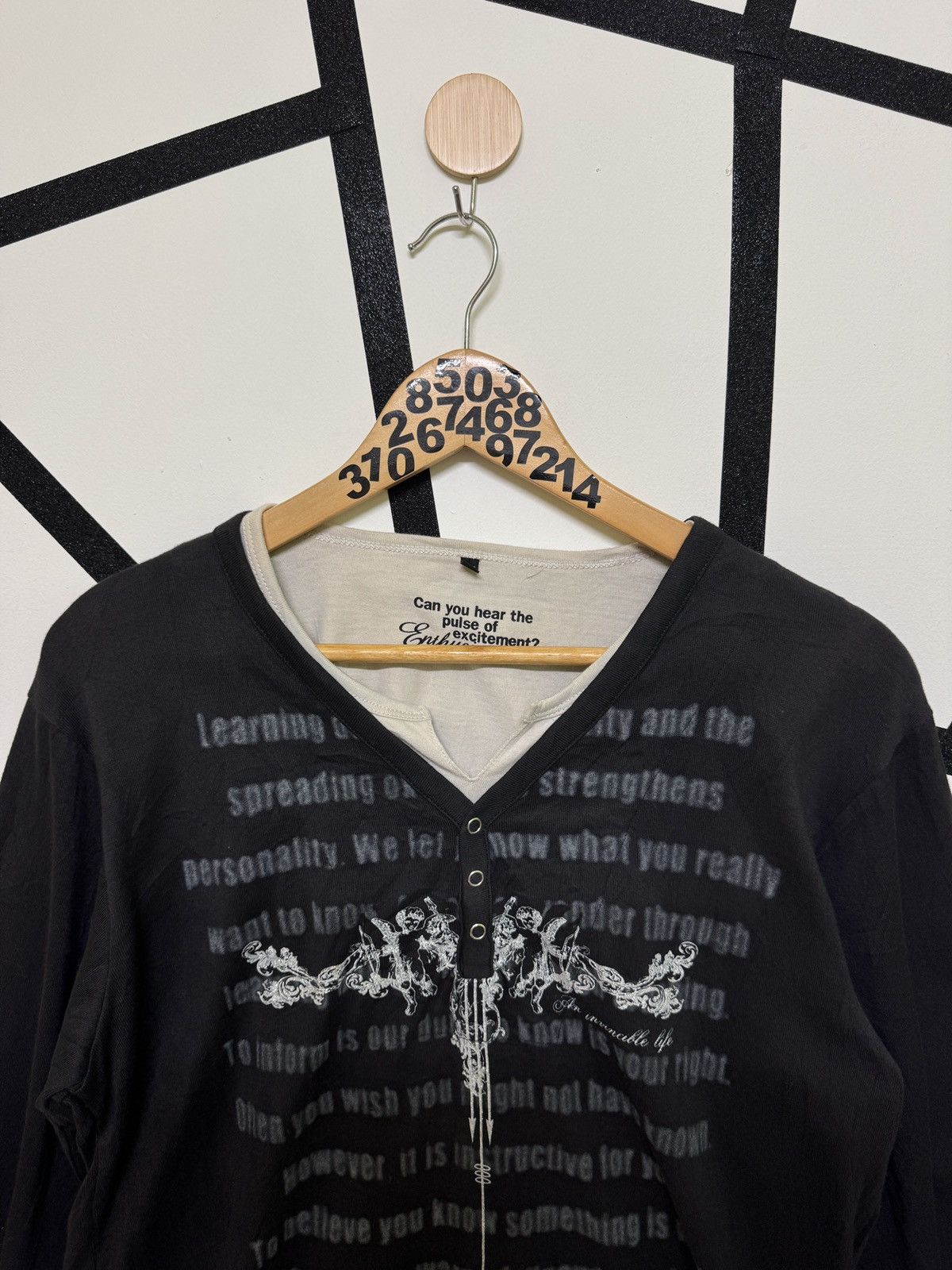 If Six Was Nine ENTHUSIASTIC Punk Poem Long Double Layer Style Sleeve Size US M / EU 48-50 / 2 - 5 Thumbnail