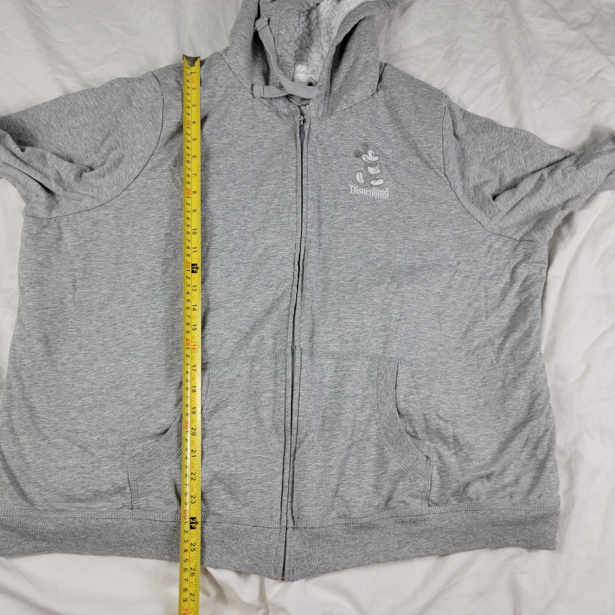 Disney Disney Mickey Mouse Womens 2X Gray Sherpa Lined Full Zip Hoo Size XXL / US 16-18 / IT 52-54 - 9 Thumbnail