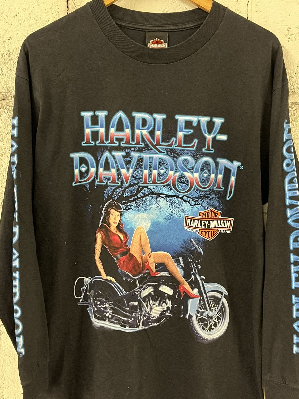 Harley Davidson Harley longsleeve shirt y2k sleeve hits skater streetwear Size US L / EU 52-54 / 3 - 5 Thumbnail