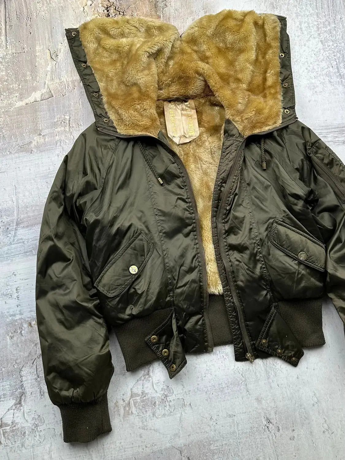 Japanese Brand × Vintage Vintage Bomber Faux Fur Jacket Size US S / EU 44-46 / 1 - 2 Thumbnail