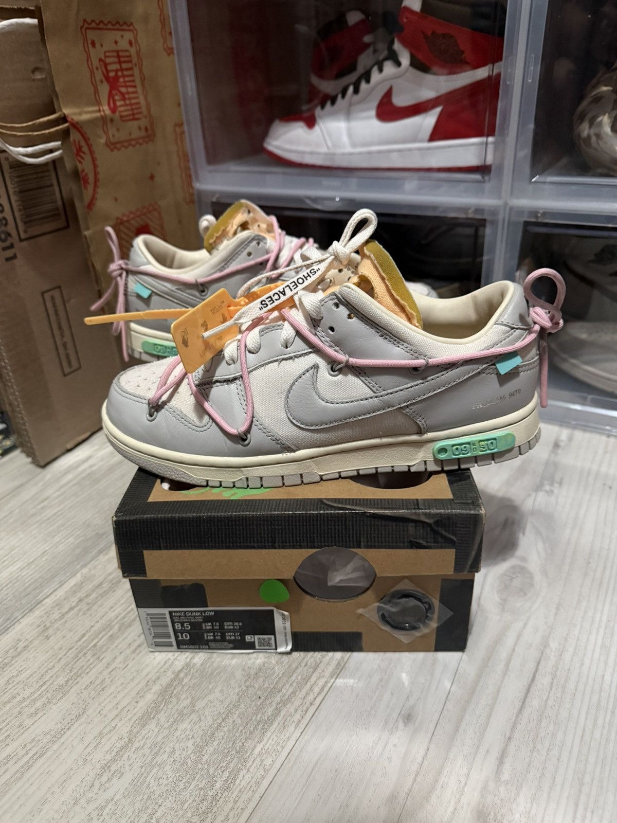 Nike × Off-White Nike Off White Dunk Low Lot 9 Size 8.5 Size US 8.5 / EU 41-42 - 1 Thumbnail