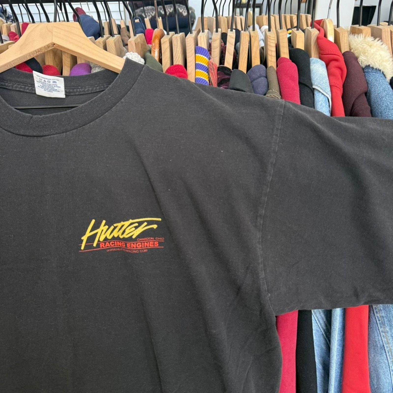 Other Vintage 90s Hutler Racing Engines Tee Black Single Stitch Size US XXL / EU 58 / 5 - 5 Thumbnail