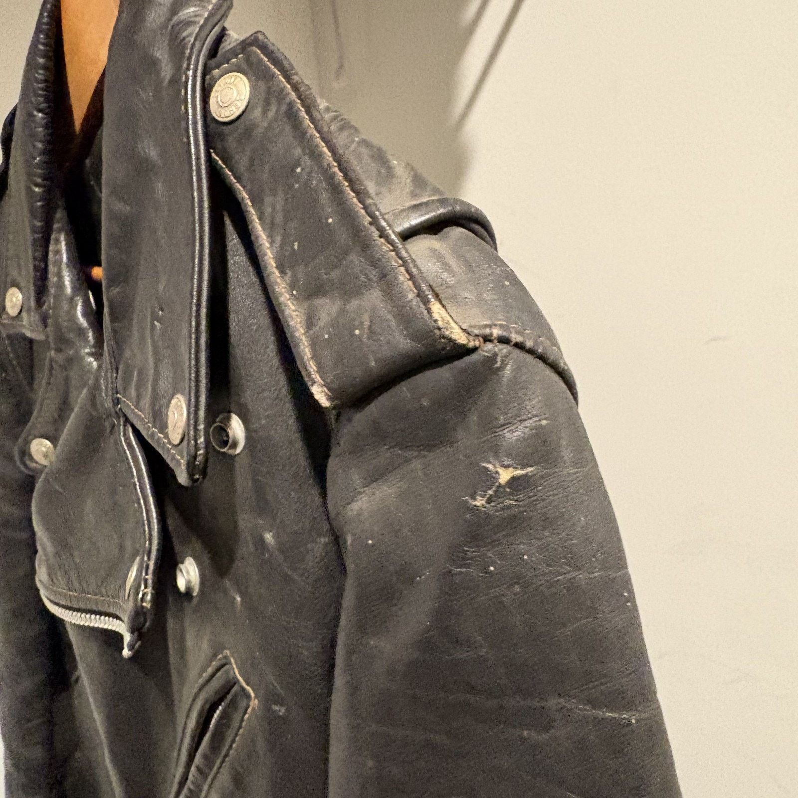 Schott × Vintage Vintage Schott Perfecto 618 Steer Hide Leather Jacket 40 Size US M / EU 48-50 / 2 - 9 Thumbnail