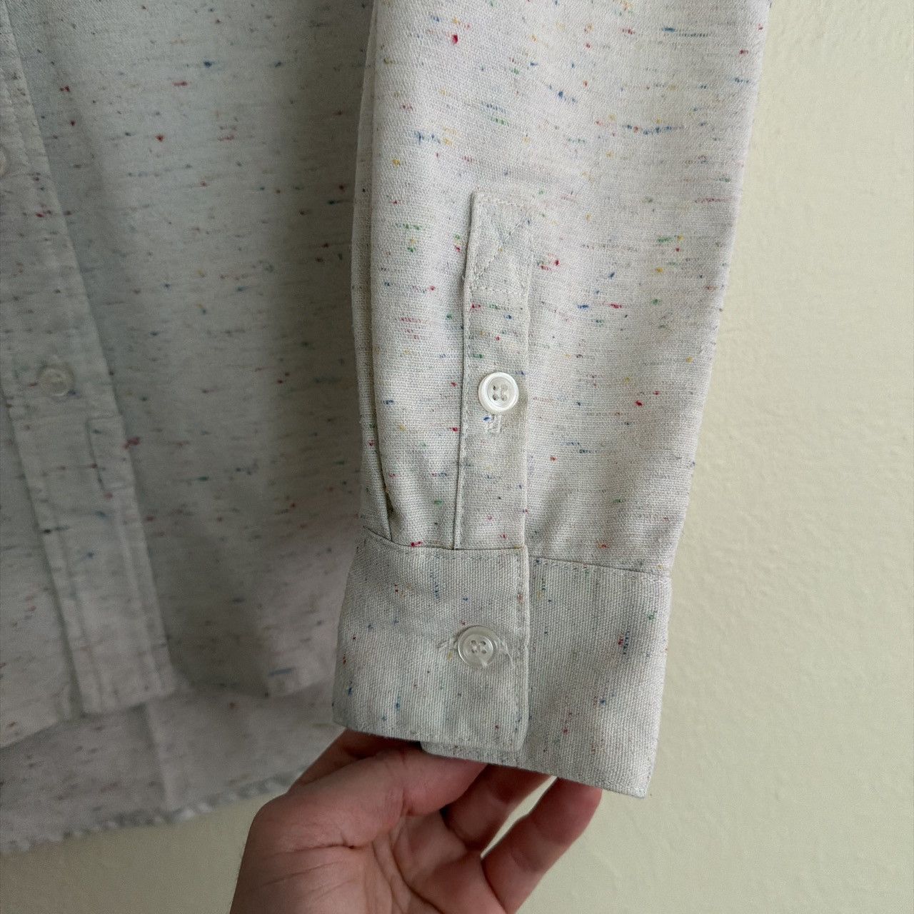 Bridge & Burn Bridge & Burn Women’s White / Speckled Button Down Shir Size S / US 4 / IT 40 - 4 Thumbnail