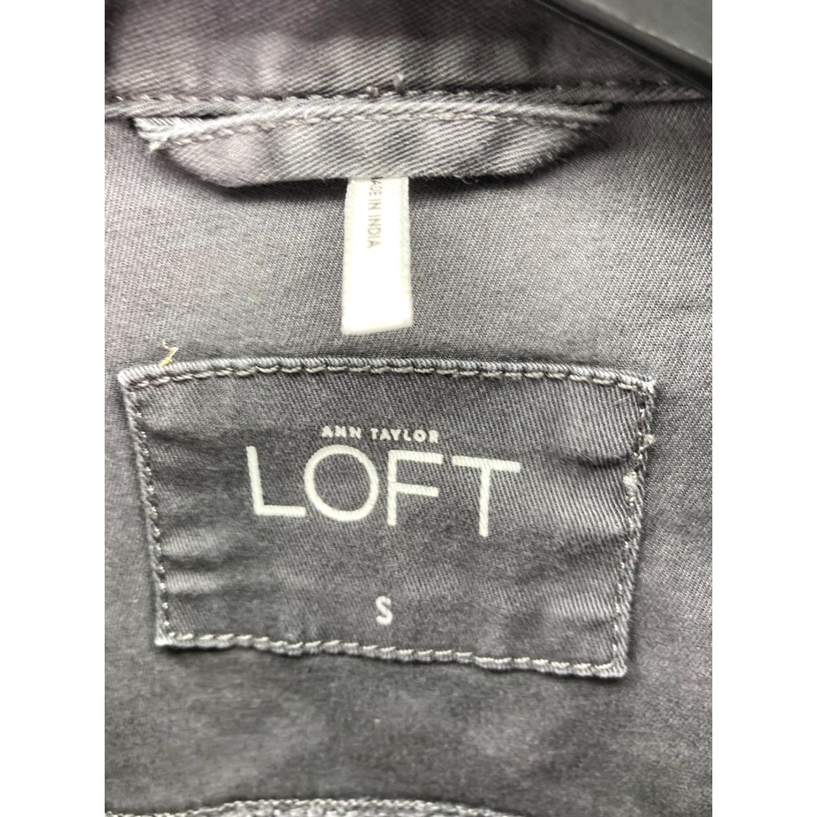 Loft Loft ANN Taylor Denim Jacket Womens Small Gray Button Front Long Sleeve Outdoor Shirt Women Gray Jacket Size S / US 4 / IT 40 - 6 Thumbnail
