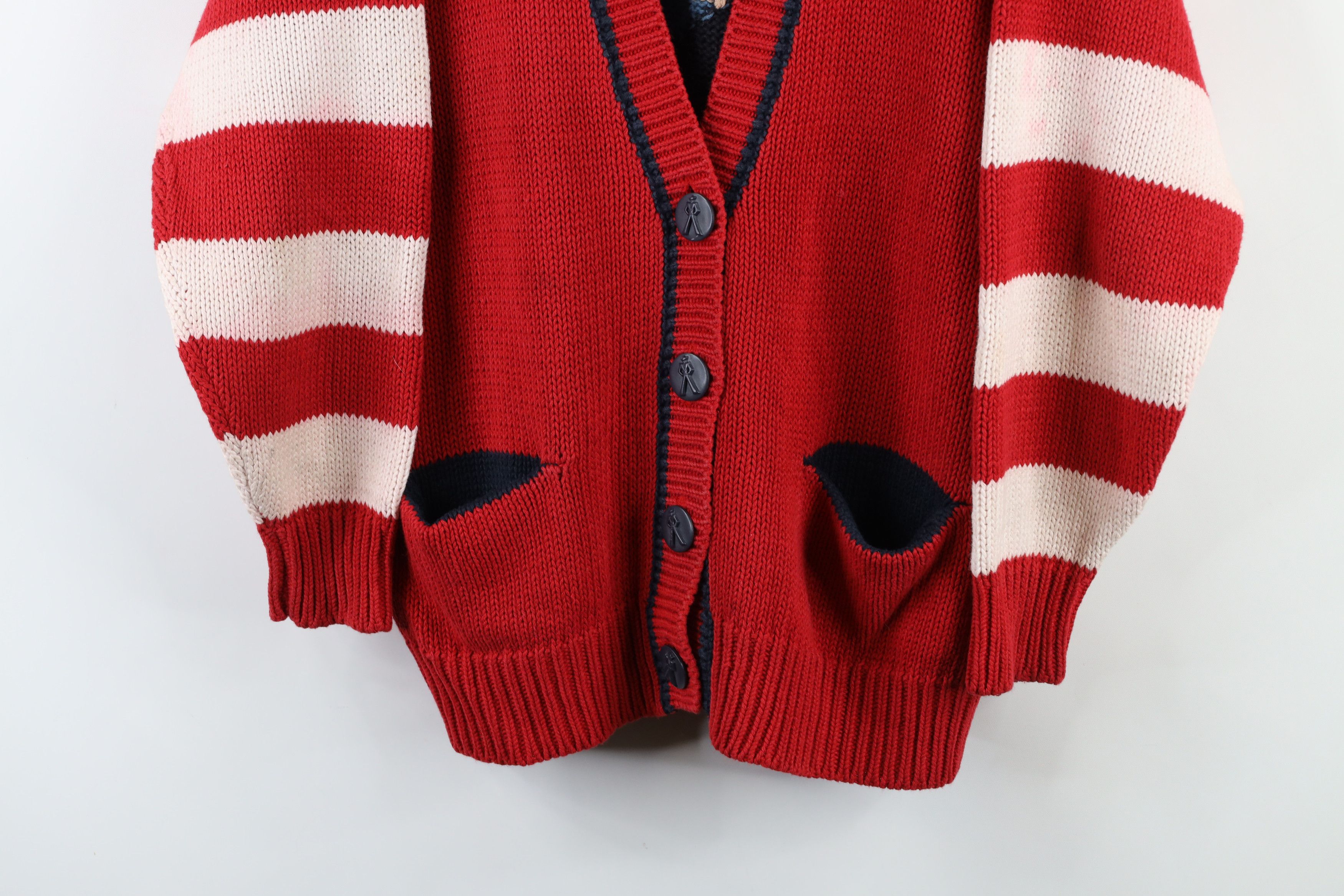 Vintage Vintage 90s Streetwear All Over Print Knit Cardigan Sweater Size ONE SIZE - 3 Thumbnail