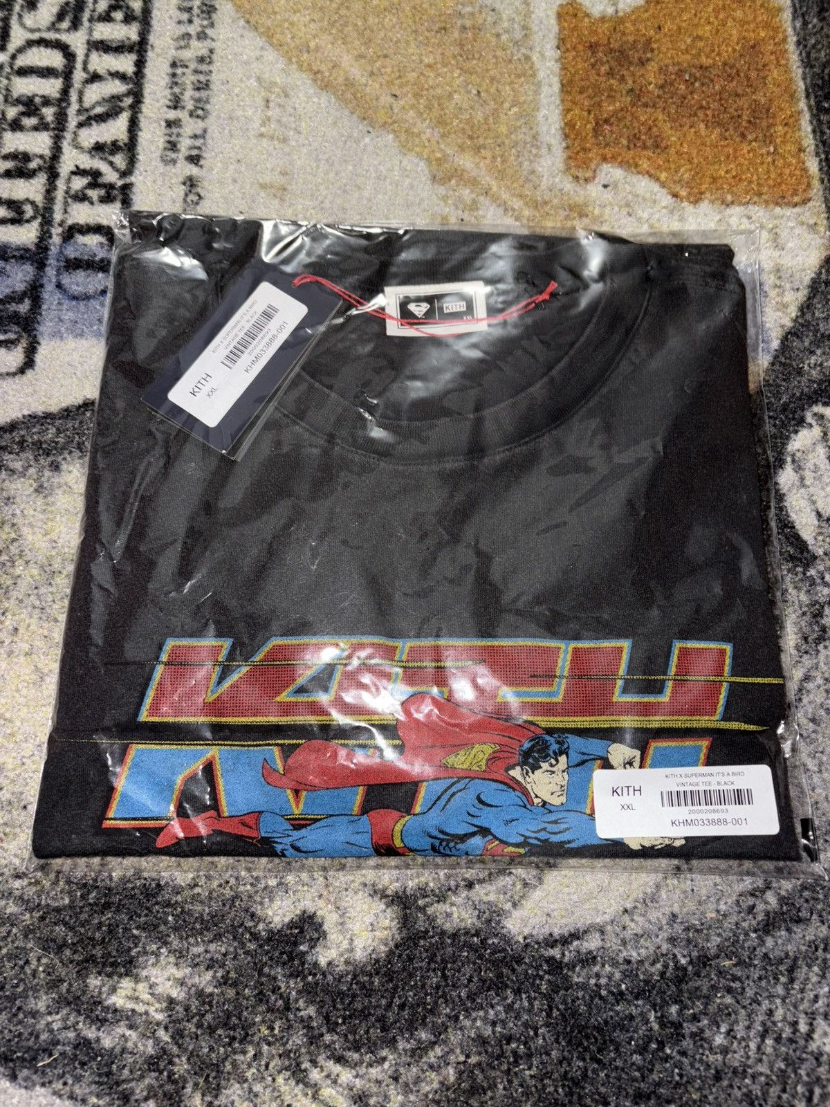 DC Comics Kith x Superman It’s A Bird Vintage Tee Black Size US XXL / EU 58 / 5 - 4 Thumbnail