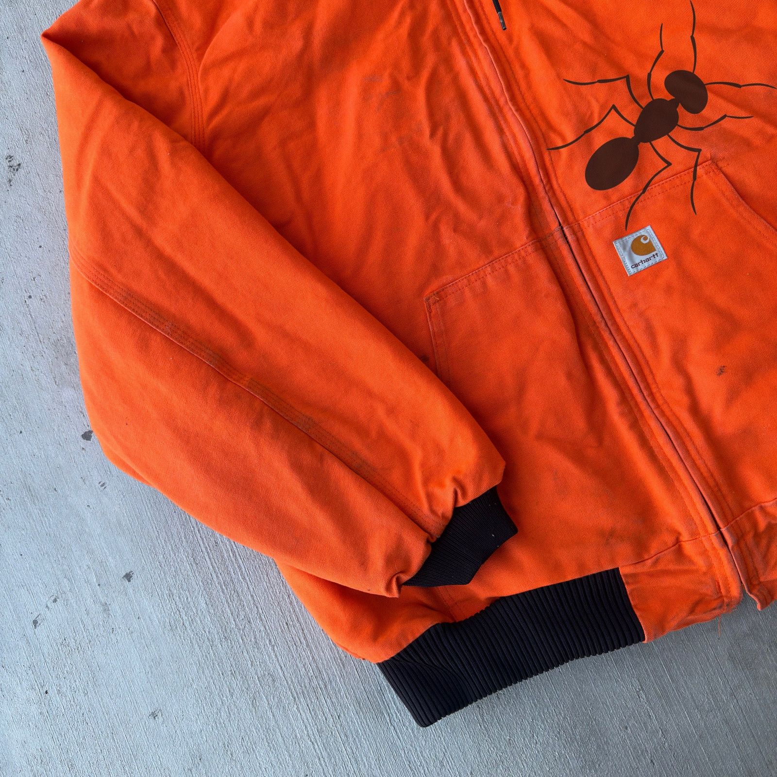 Carhartt × Vintage Vintage Y2K Carhartt J140 BLZ XL tall orange hooded jacket Size US XL / EU 56 / 4 - 2 Thumbnail