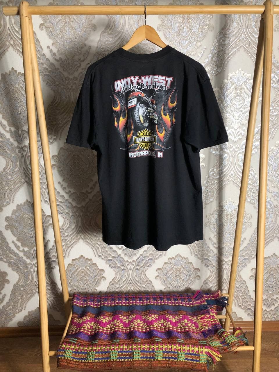 Harley Davidson VINTAGE HARLEY DAVIDSON MOTORCYCLE RETRO CASUAL BIKE Y2K 90s Size US XL / EU 56 / 4 - 1 Thumbnail