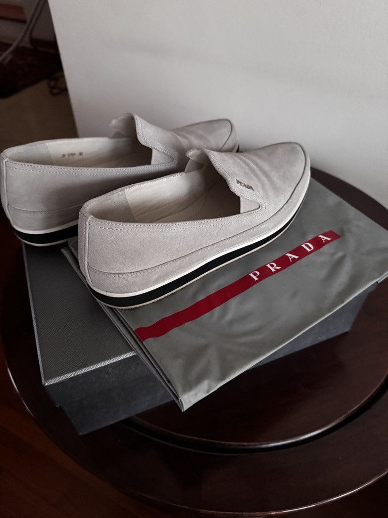 Prada Authentic Prada Suede Slip-Ons with box and dust bag Size US 7 / IT 37 - 4 Thumbnail