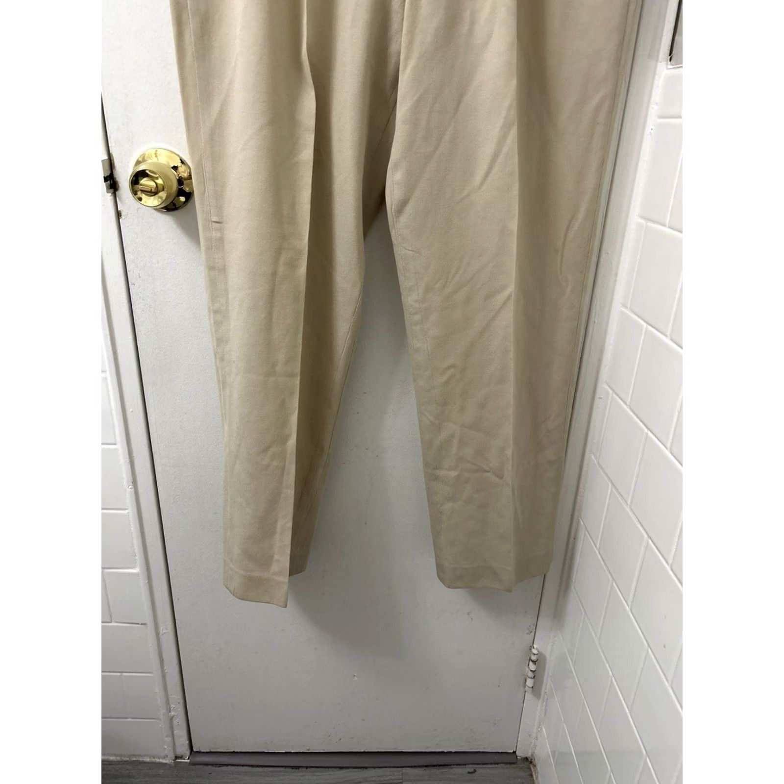 Lands' End VTG Lands' End Direct Merchants Pants Mens 34x29 Tan 100% Wool Chino Trousers Slim? Classic? Wait: ensure original words only. Size US 36 / EU 52 - 3 Thumbnail