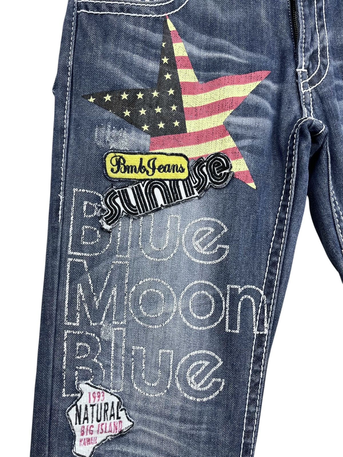 Japan Blue 💥 RARE🌛BMB Embroidery Patches Big Print Daicock Style Surf Size 29" - 7 Thumbnail