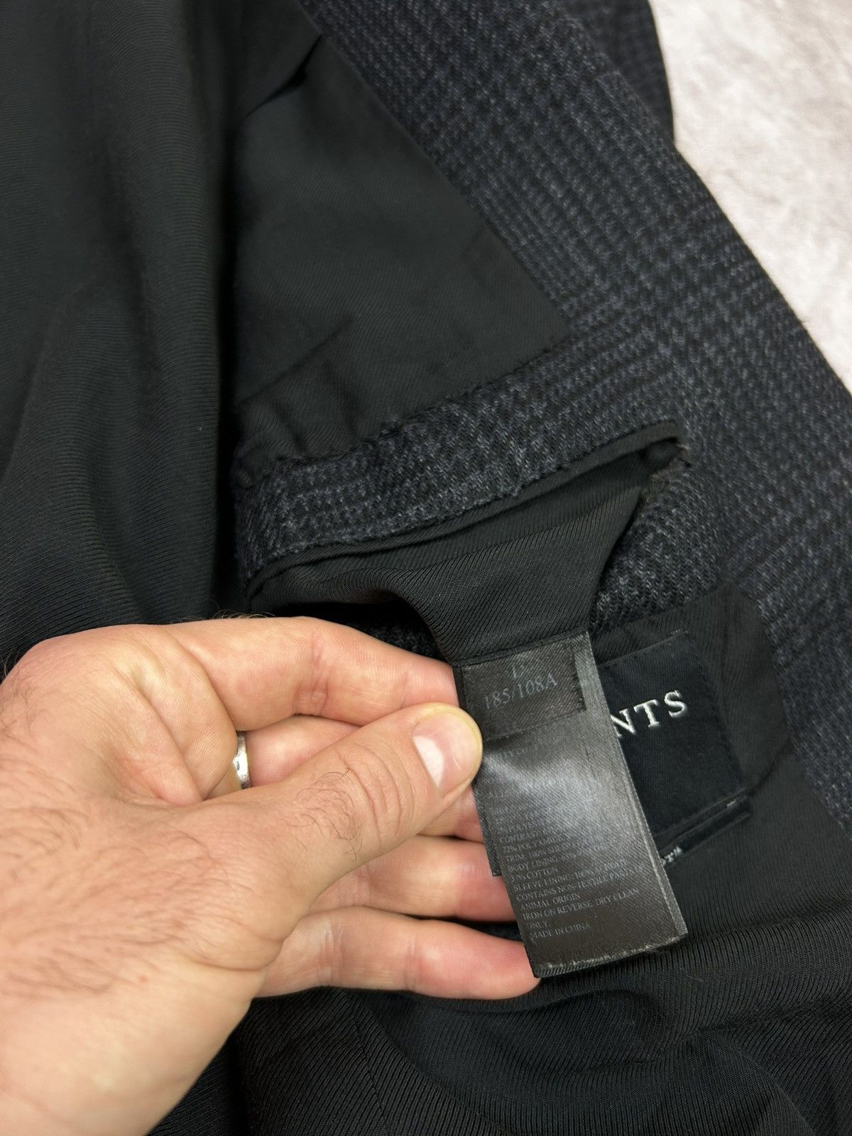 Allsaints All Saints Forty Two Wool Blazer Mens L Coat Leather Trim Size US L / EU 52-54 / 3 - 6 Thumbnail
