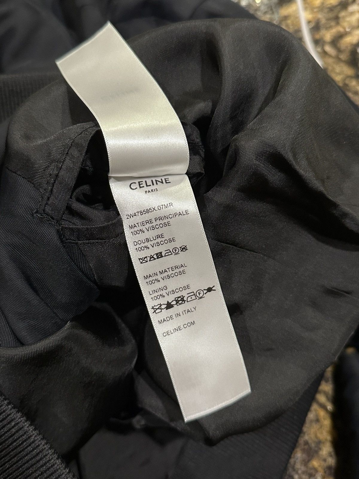 Celine Celine x Hedi Triomphe Logo Viscoe Navy Blouson Jacket Size US M / EU 48-50 / 2 - 12 Thumbnail