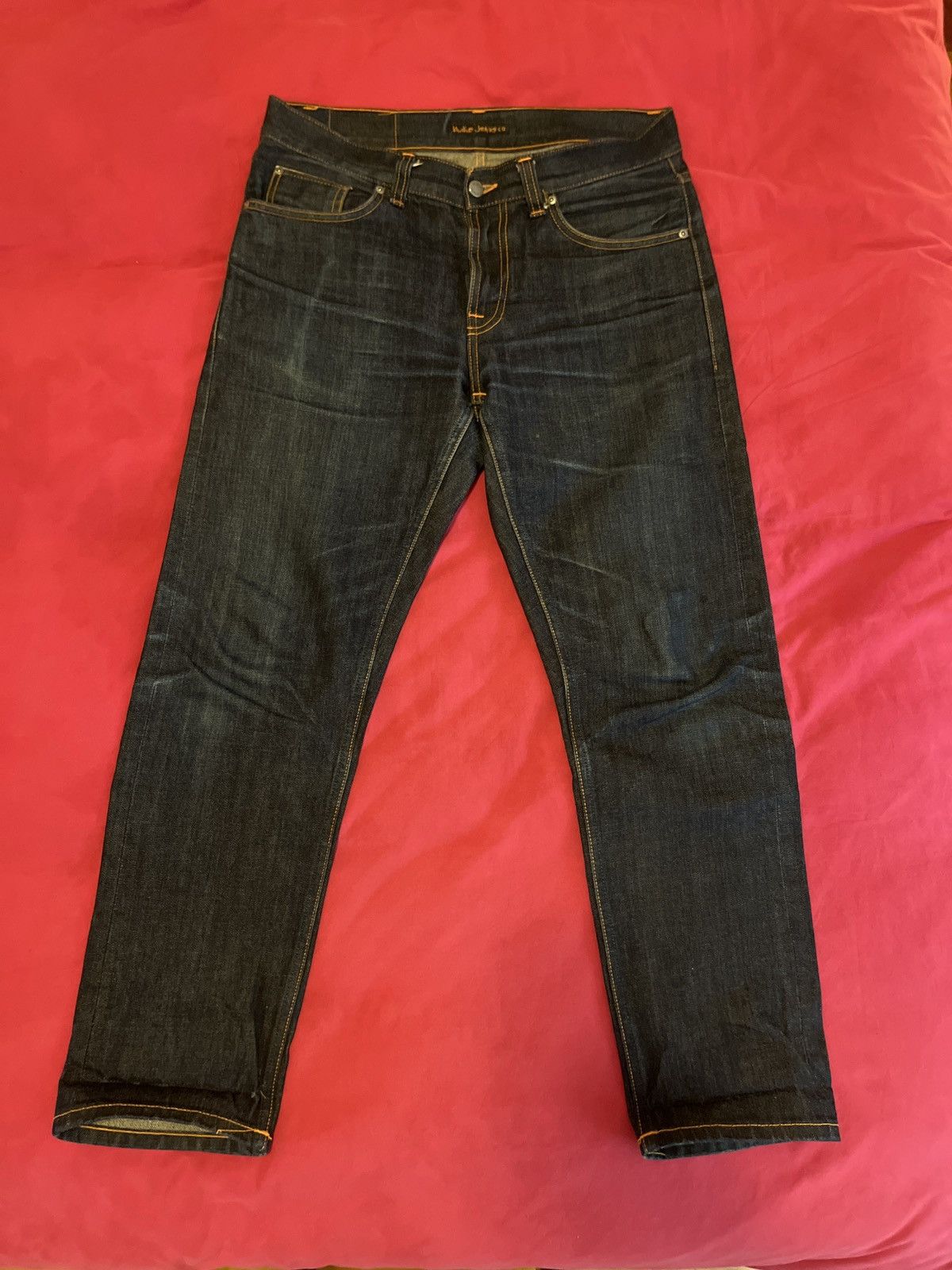 Image of Nudie Jeans Gritty Jackson Dry Selvedge Jean in Blue, Men's (Size 31)