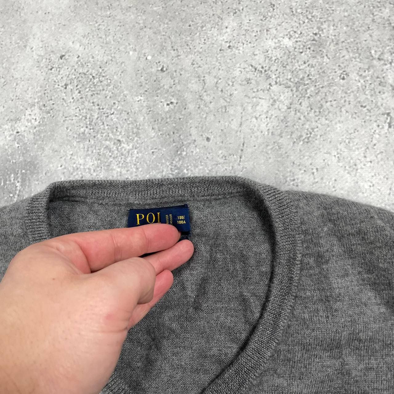 Polo Ralph Lauren Polo Ralph Lauren Washable Merino Wool V-Neck Sweater Gray L Size US L / EU 52-54 / 3 - 5 Thumbnail