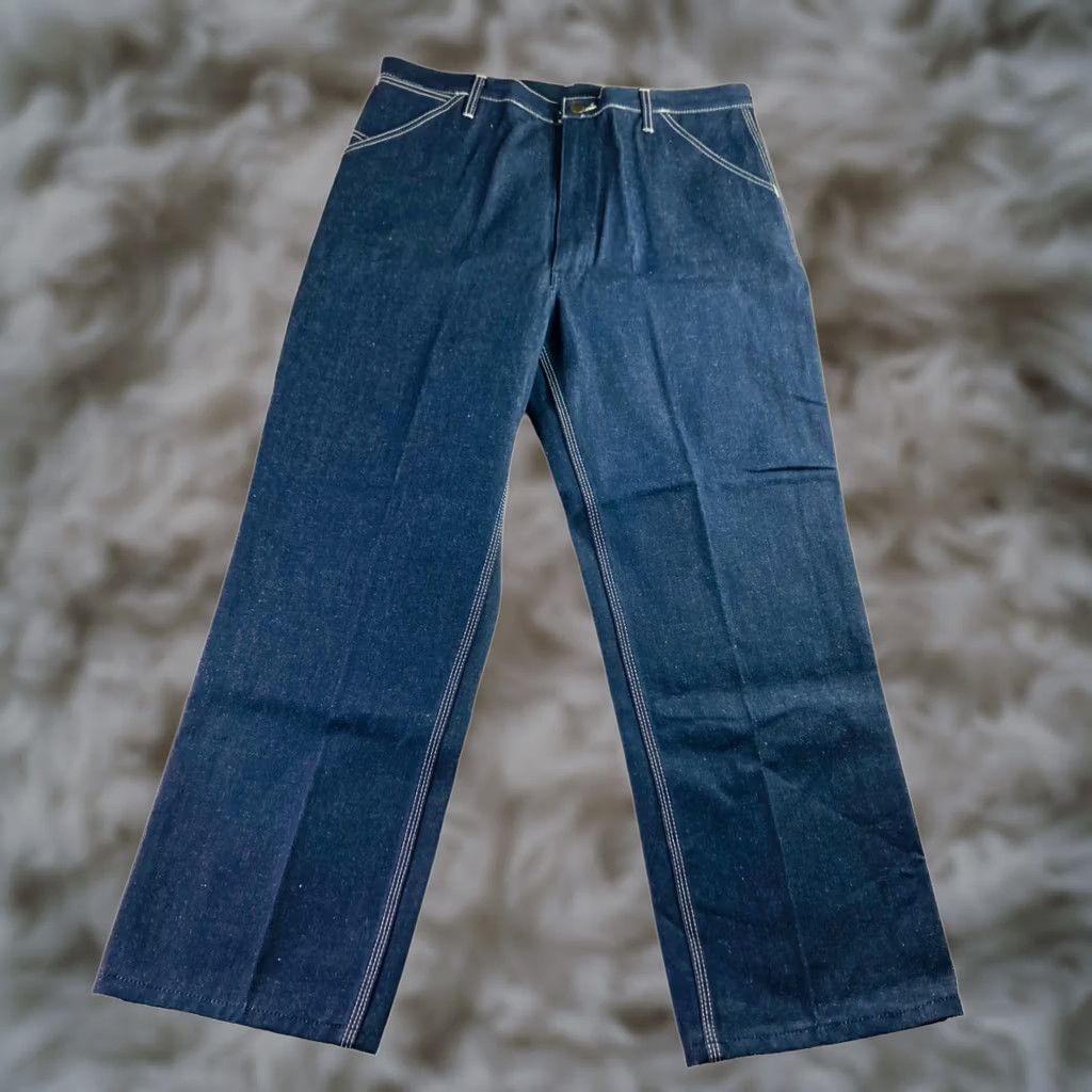 Sears VINTAGE Sears Roebuck Carpenter Jeans Mens Dark Wash Blue 38x30 Relaxed Size US 38 / EU 54 - 1 Thumbnail