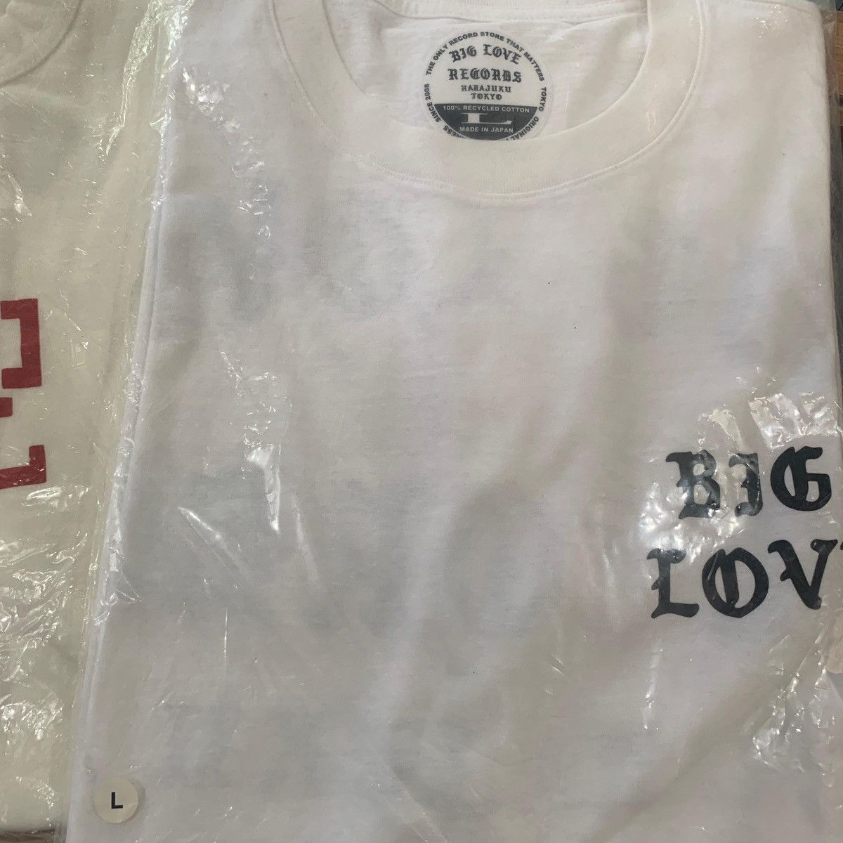 Japanese Brand Big Love Records Classic Logo Tshirt - White Size US L / EU 52-54 / 3 - 8 Thumbnail