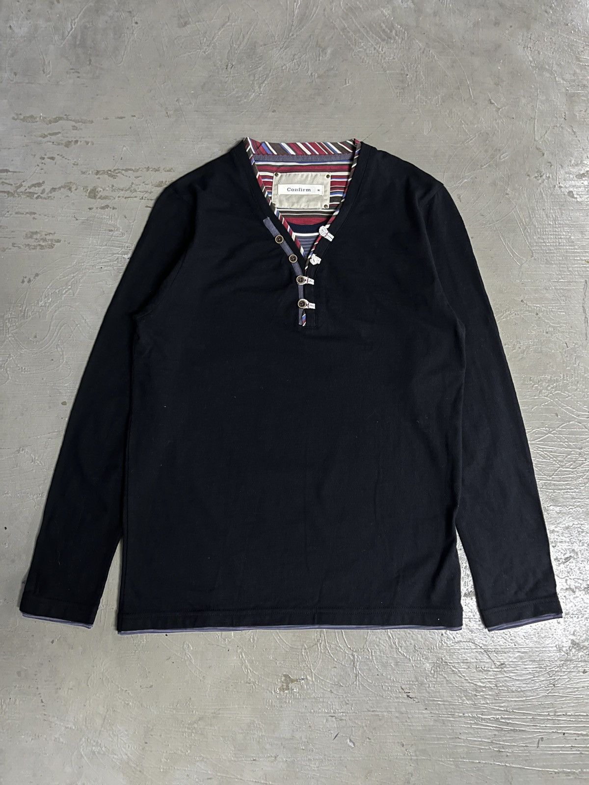 Greg Lauren Black Slub LS Confirm Henley Inspired by RRL GREG LAUREN Size US M / EU 48-50 / 2 - 1 Thumbnail
