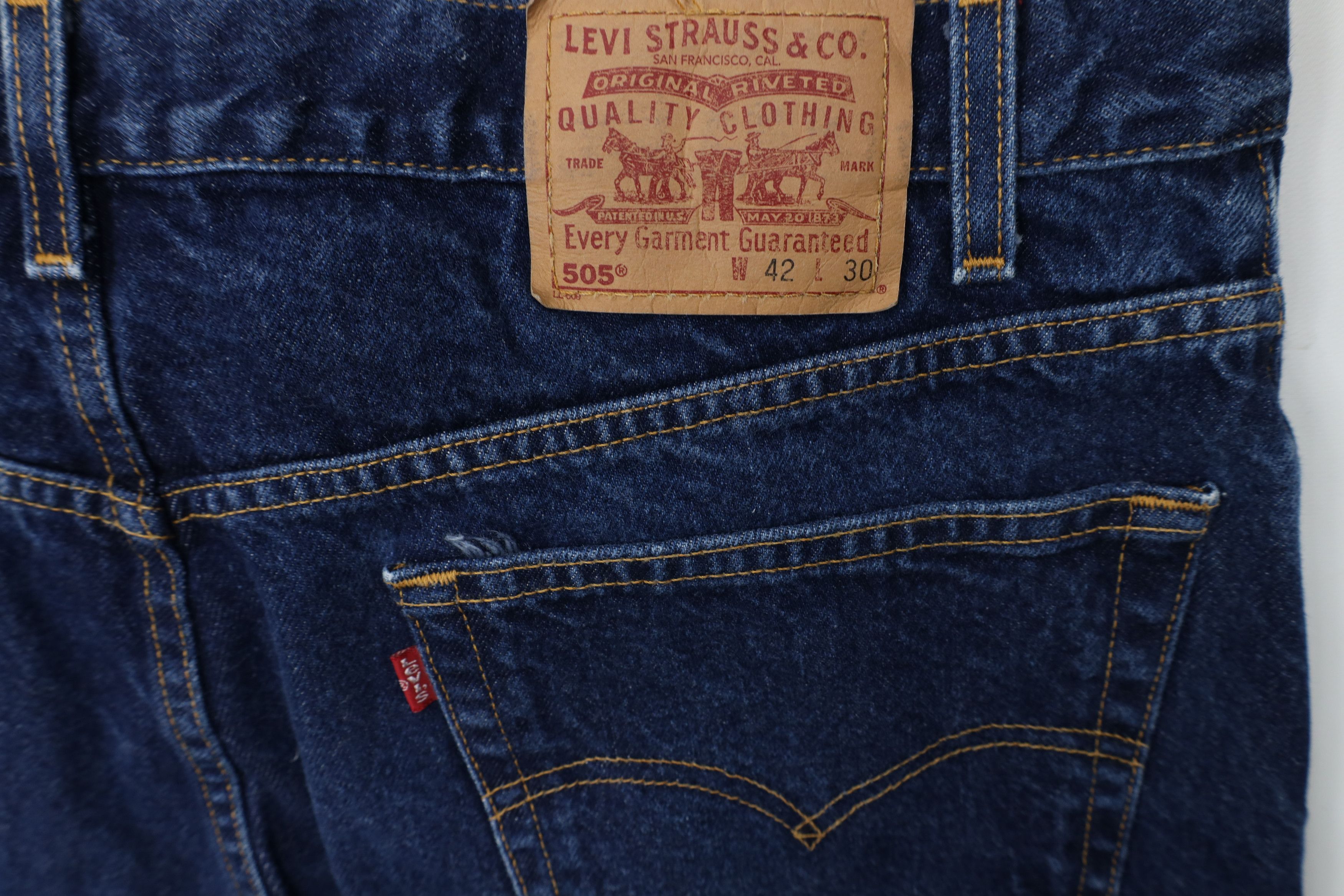 Levi's Vintage Y2K 2002 Levis 505 Regular Straight Leg Denim Jeans Size US 42 / EU 58 - 15 Thumbnail