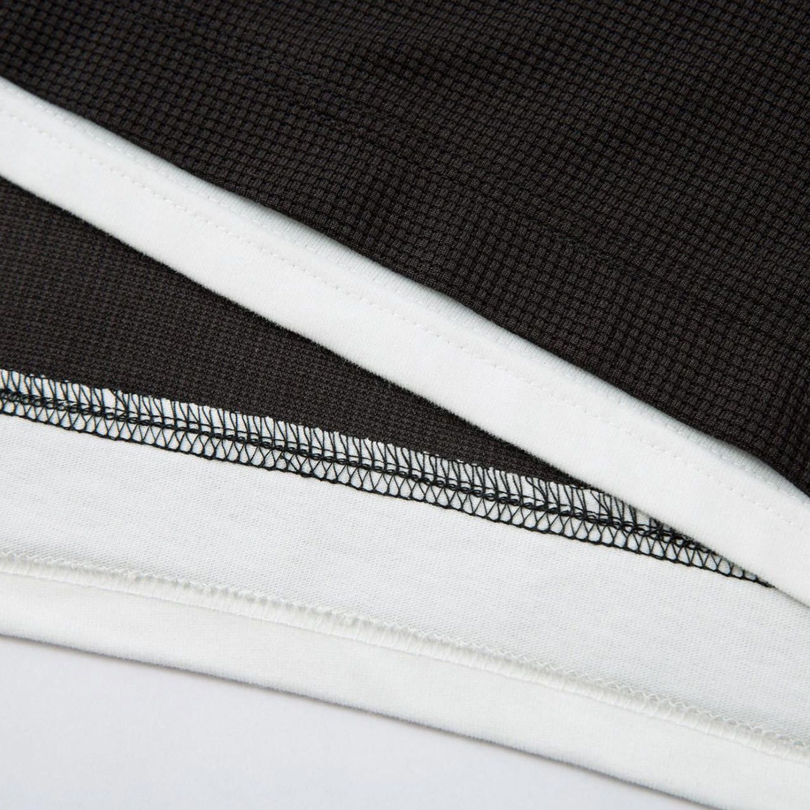 Vintage Black White Layered Look Long Sleeve Polo Shirt Size US M / EU 48-50 / 2 - 4 Thumbnail