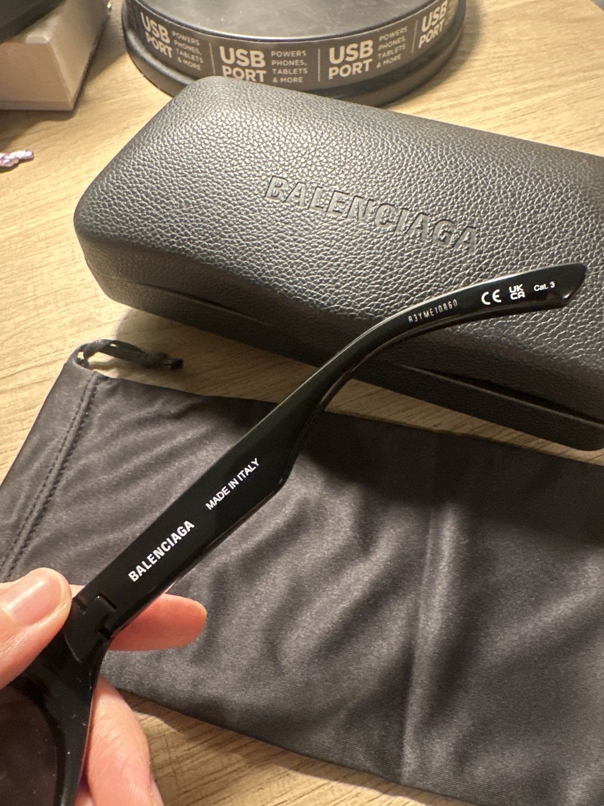 Balenciaga Black Exaggerated Sport Goggle Sunglasses Size ONE SIZE - 7 Thumbnail