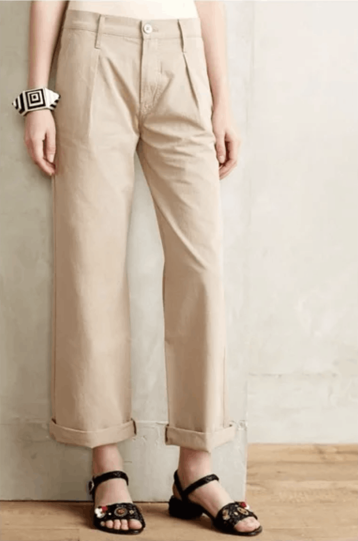 Vintage A Paquette VTG California Pleated Khaki Cut-Off Pants Petite Size 22" - 1 Thumbnail