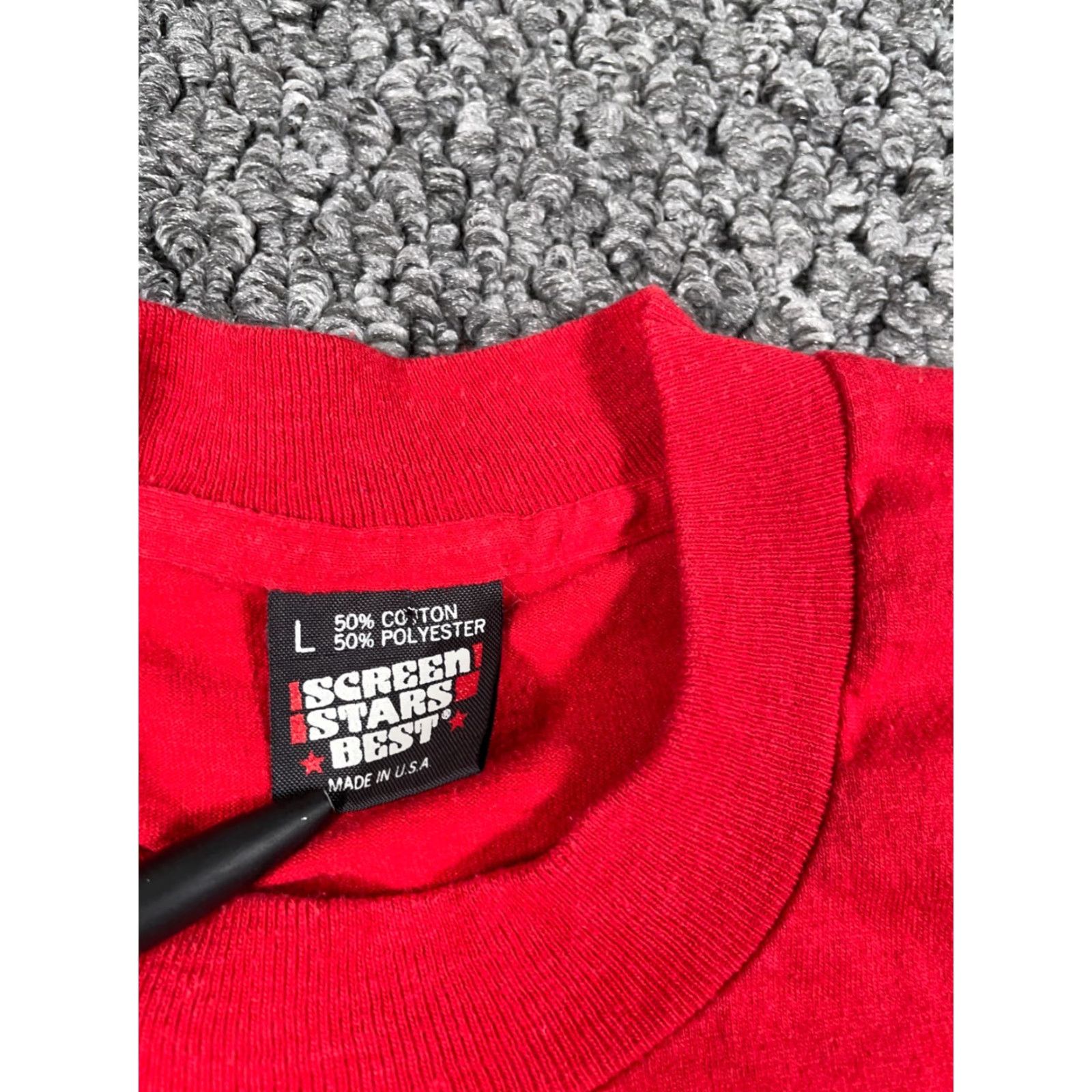 Vintage VINTAGE Screen Stars T-Shirt Men Adult Large Red 90s Ohio Fraternal Order of Police Graphic Tee 90s City Retro Logo Size US L / EU 52-54 / 3 - 3 Thumbnail
