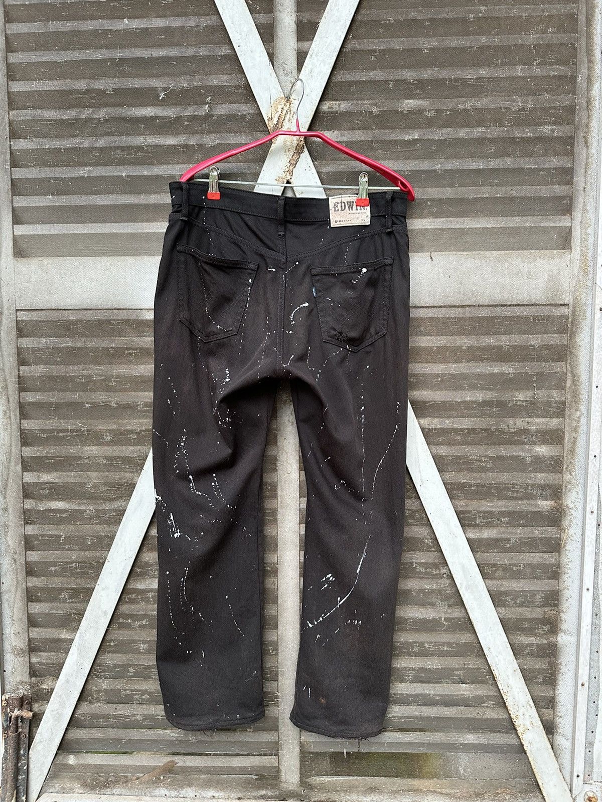 Edwin 👹Vintage Faded Lee Straight Cut Paint Splatter Pants Size US 32 / EU 48 - 8 Thumbnail