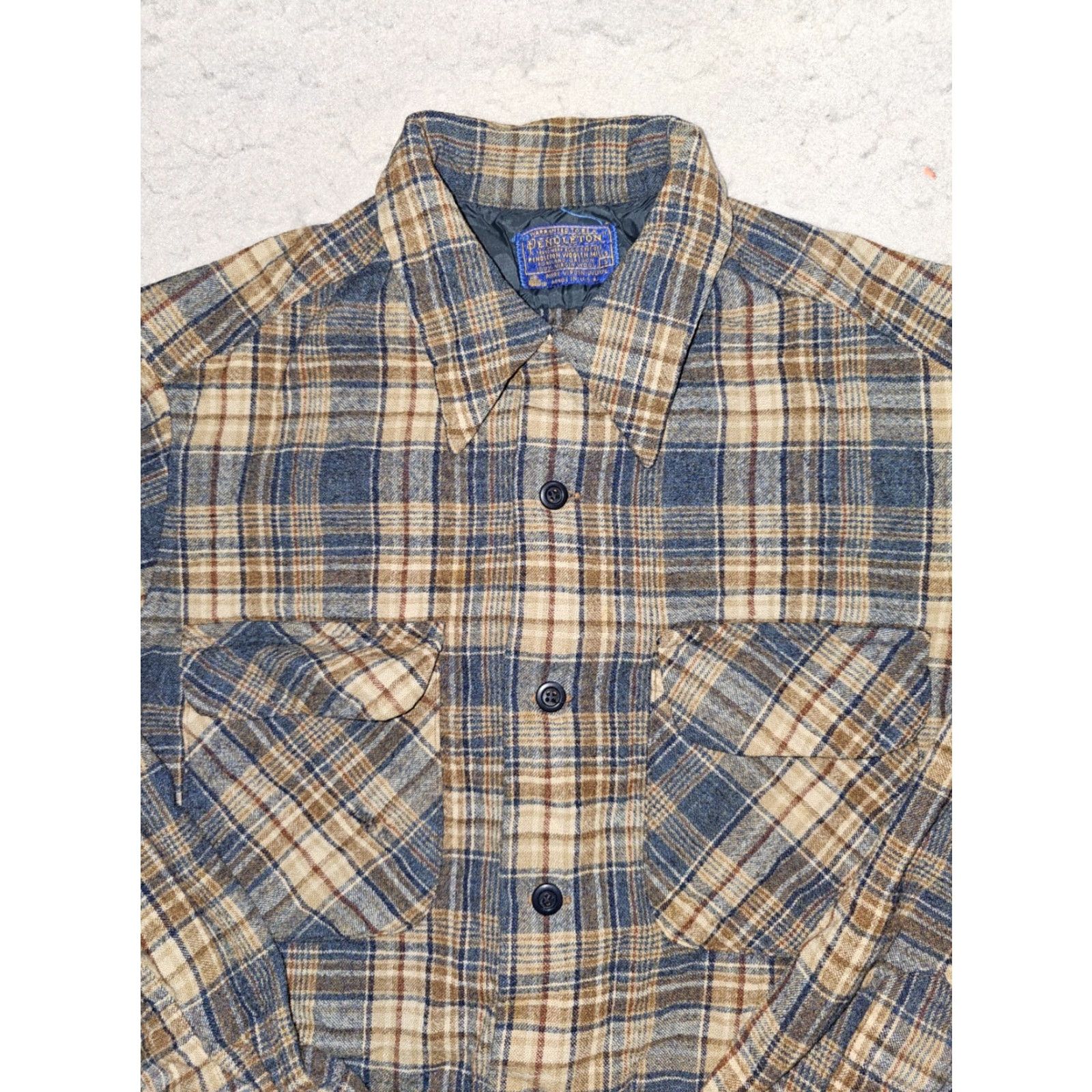 Pendleton VINTAGE Pendleton Board Shirt Men’s Small Wool Plaid Flannel Button-Up Collared Size US S / EU 44-46 / 1 - 2 Thumbnail