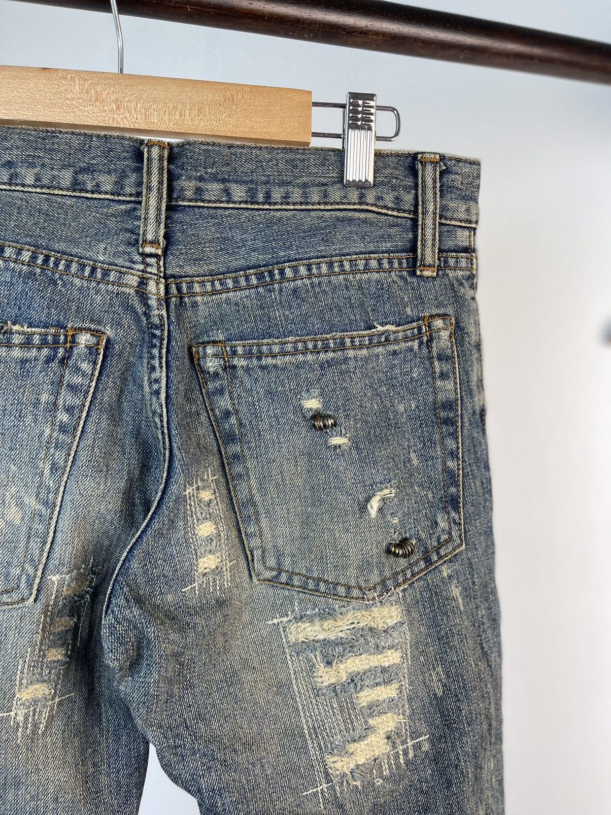 If Six Was Nine × KMRii × Le Grande Bleu (L.G.B.) TruePiece IFSIXWASNINE MUD MAX FLARE DENIM Size US 29 - 16 Thumbnail