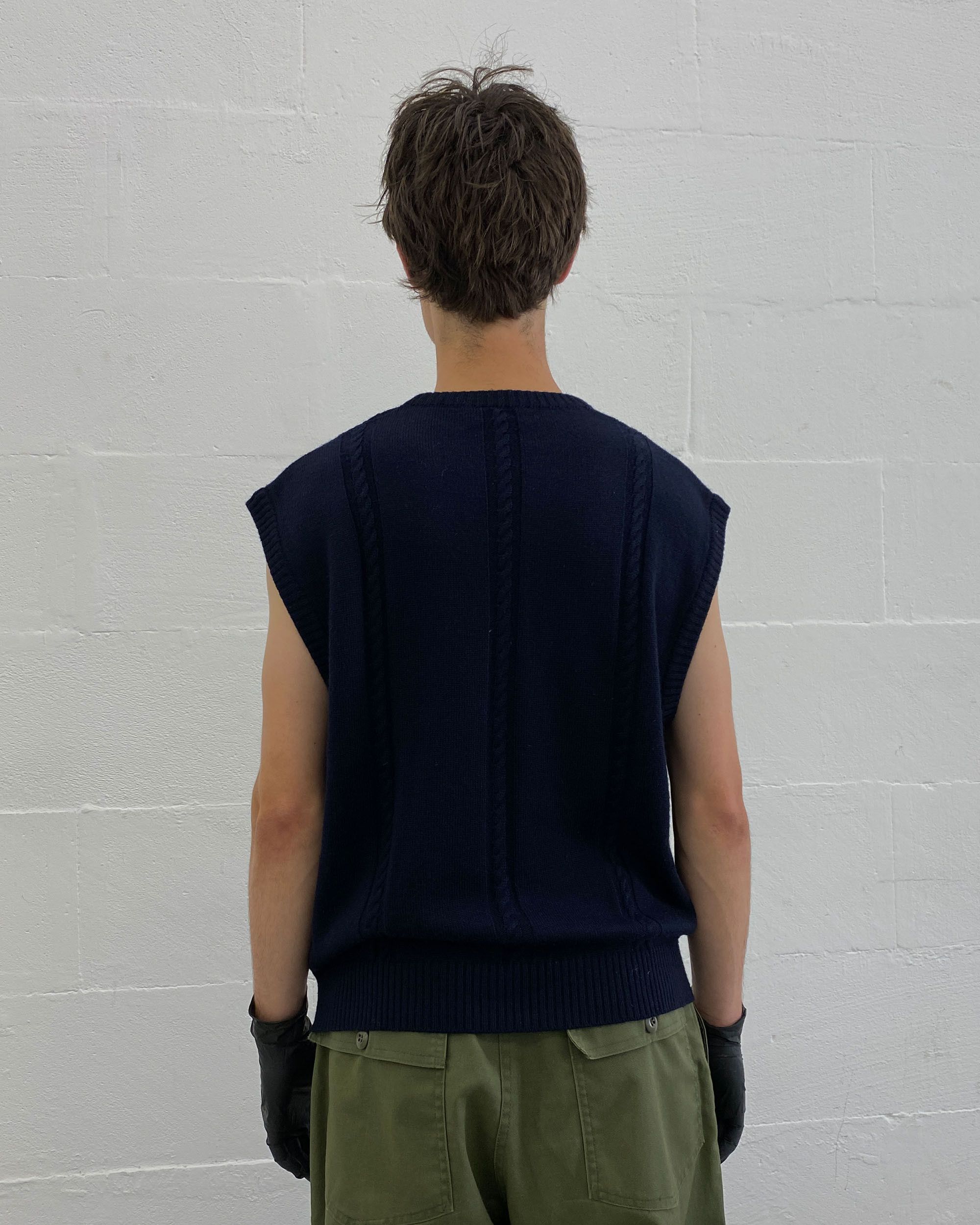 Vintage Rodier Monsieur Paris 1980s Knit Sweater Vest Size US XL / EU 56 / 4 - 7 Thumbnail