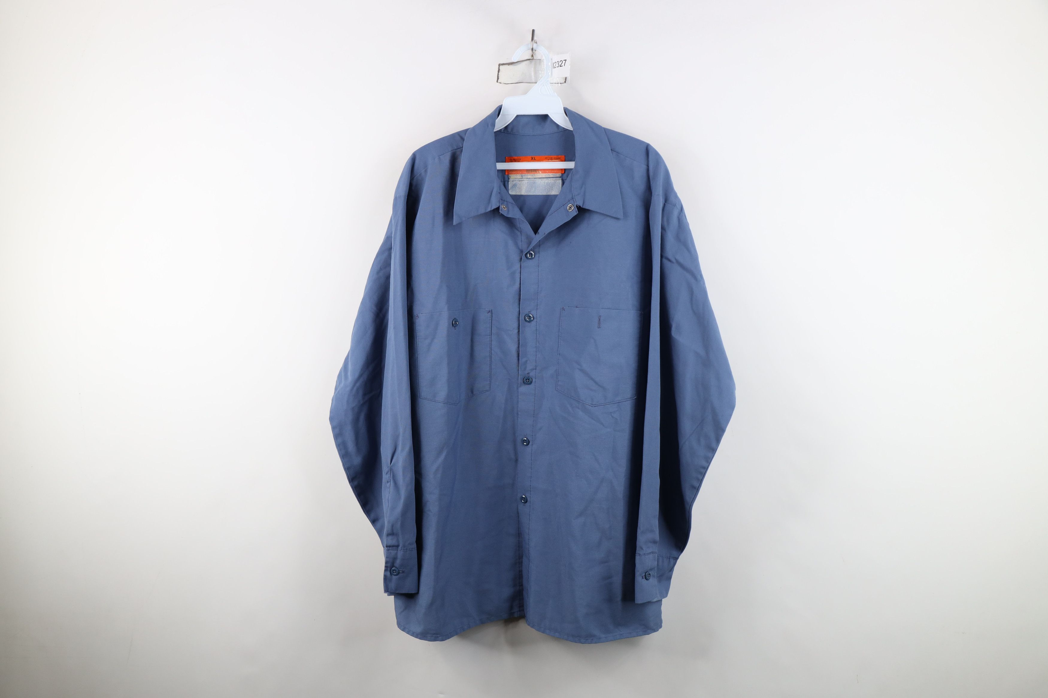 Vintage Vintage 70s Streetwear Mechanic Button Shirt Blue USA Size US XL / EU 56 / 4 - 1 Thumbnail
