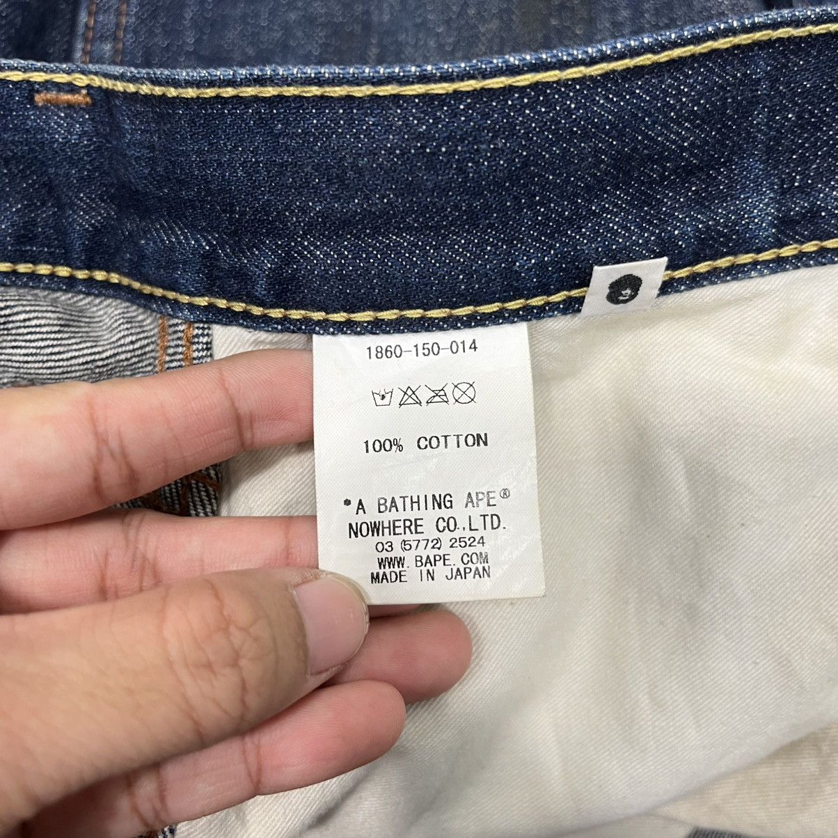 Bape Vintage Bathing Ape Bape Denim Jeans Size US 36 / EU 52 - 20 Thumbnail