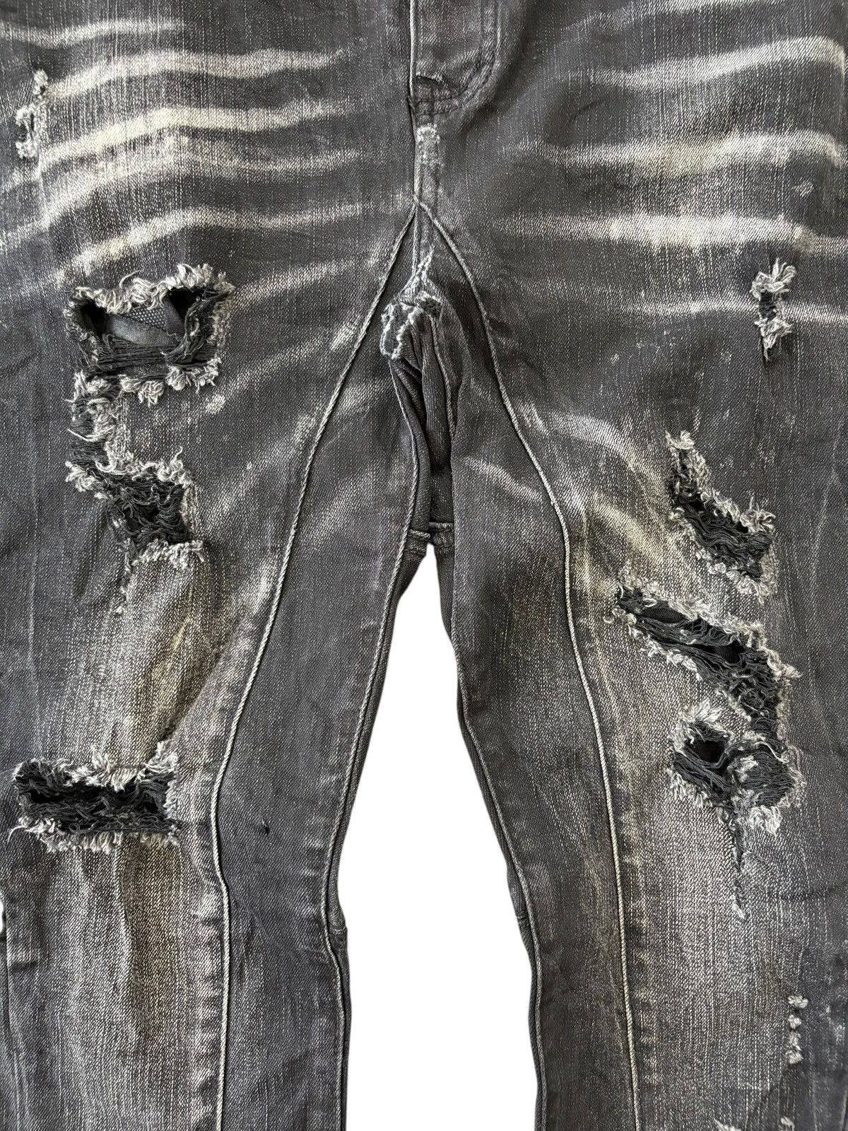 Philipp Plein RARE Philipp Plein Illegal Fight Club Punk Distressed Jeans Size US 32 / EU 48 - 3 Thumbnail