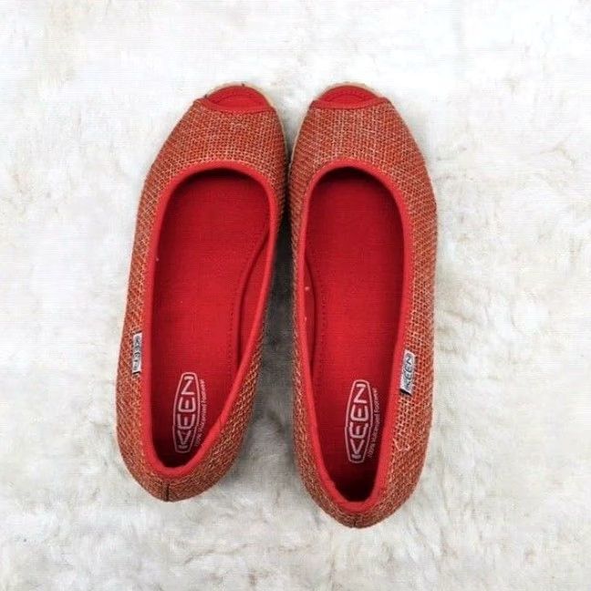 KEEN VINTAGE KEEN Womens Pump Wedge Jute Casual Pumpkin Orange US 10 M Size US 10 / IT 40 - 4 Thumbnail