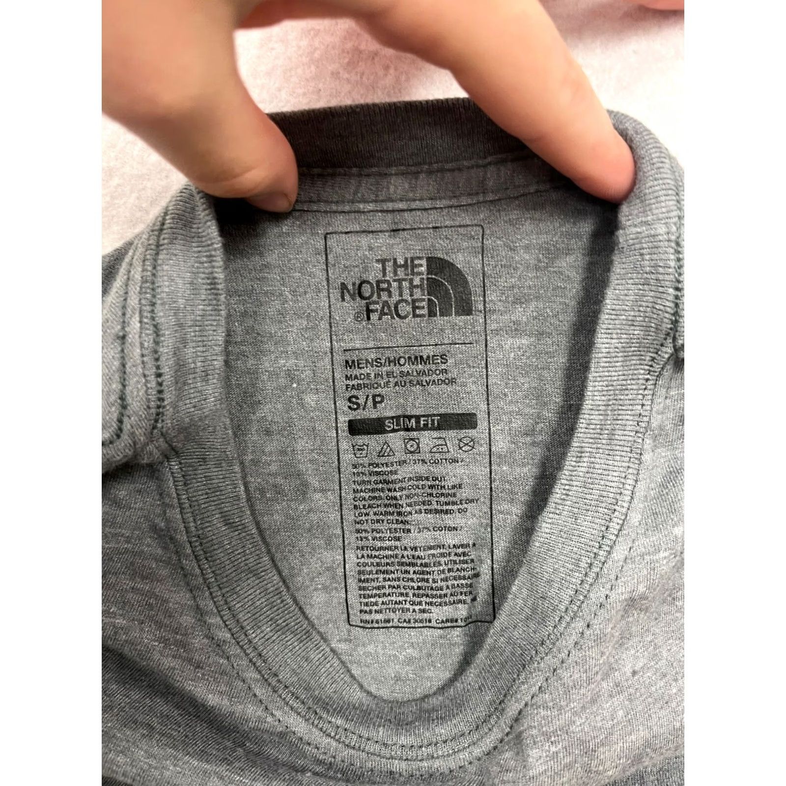 The North Face The North Face Mens Graphic Tee S Gray Slim Fit #6907 Size US S / EU 44-46 / 1 - 3 Thumbnail