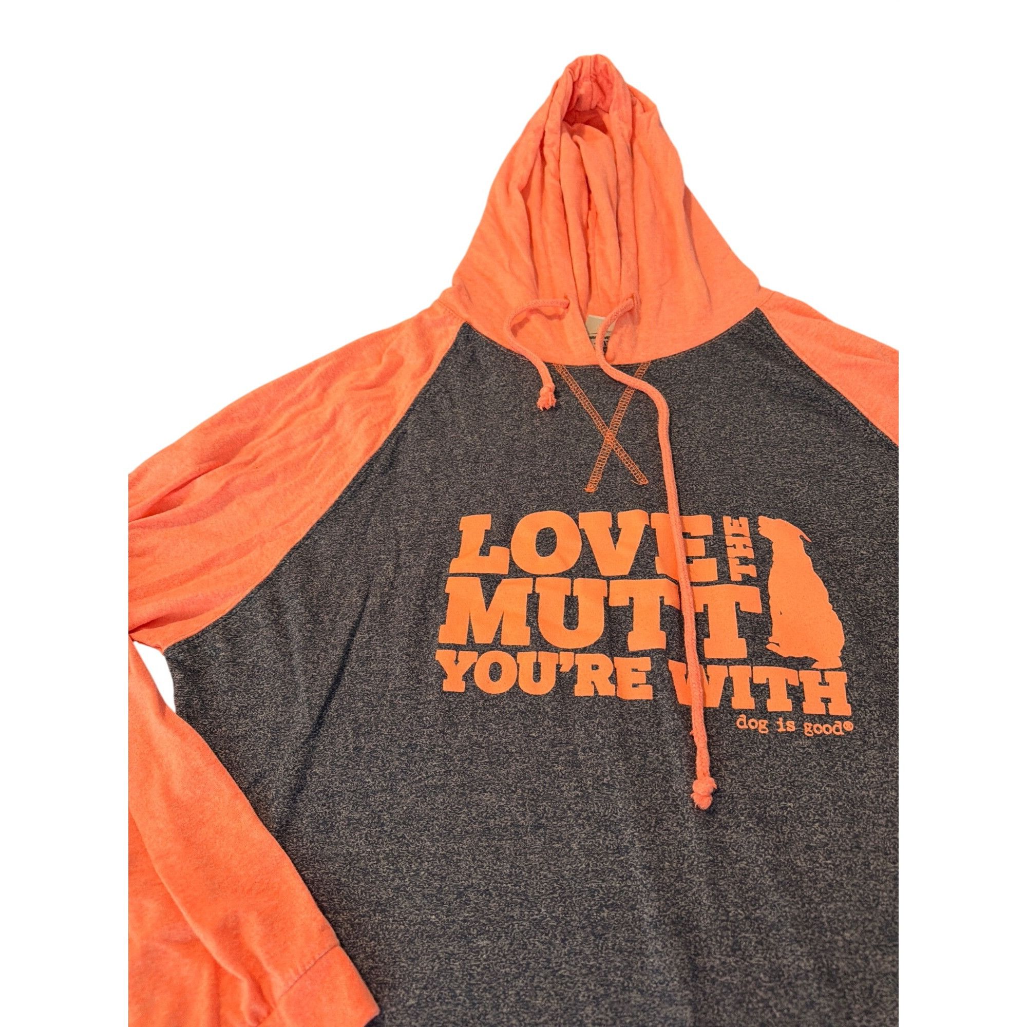 Other Dog Is Good Hoodie Love The Mutt Youre With Blue Coral Ragla Size XL / US 12-14 / IT 48-50 - 3 Thumbnail