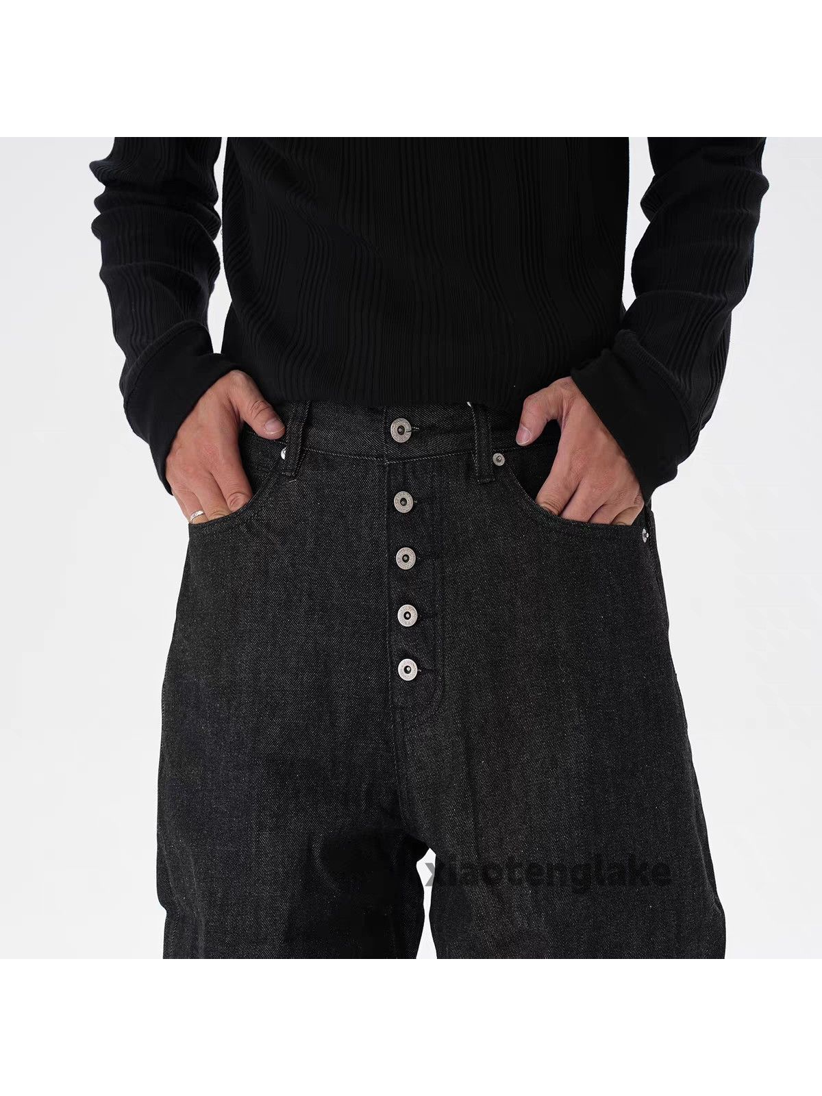 Jean Unisex utility punk yuppie loose baggy y2k jeans Size US 32 / EU 48 - 6 Thumbnail