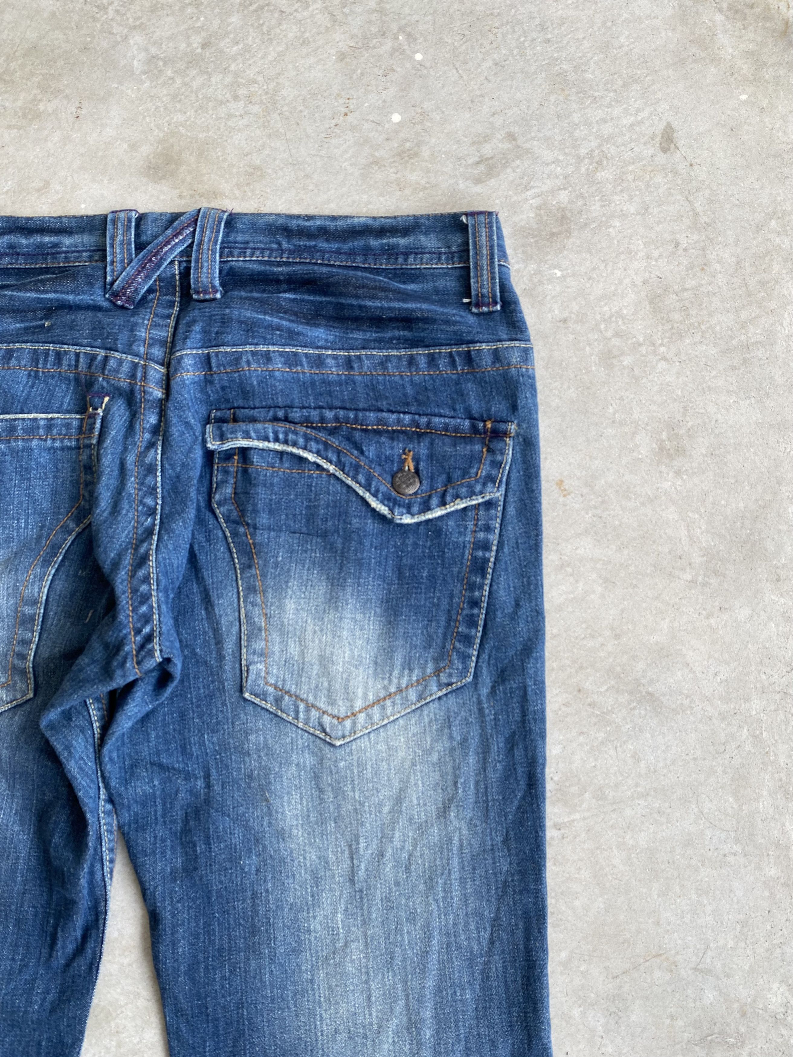 If Six Was Nine Root Three Flare Distressed Ripped Bootcut Jeans Size US 32 / EU 48 - 9 Thumbnail