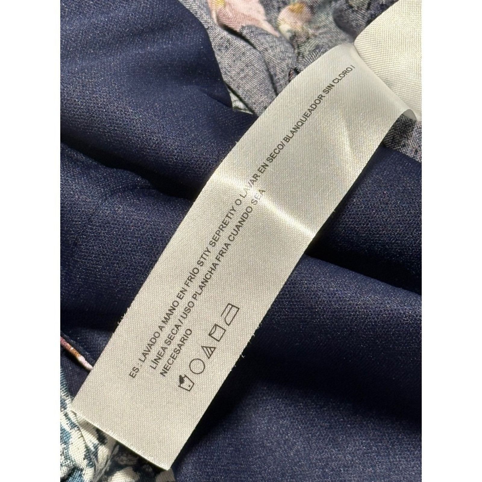 & Other Stories Bohemian Collective Navy Floral‎ Wide Leg Jumpsuit Smocked S Size 22" - 10 Thumbnail