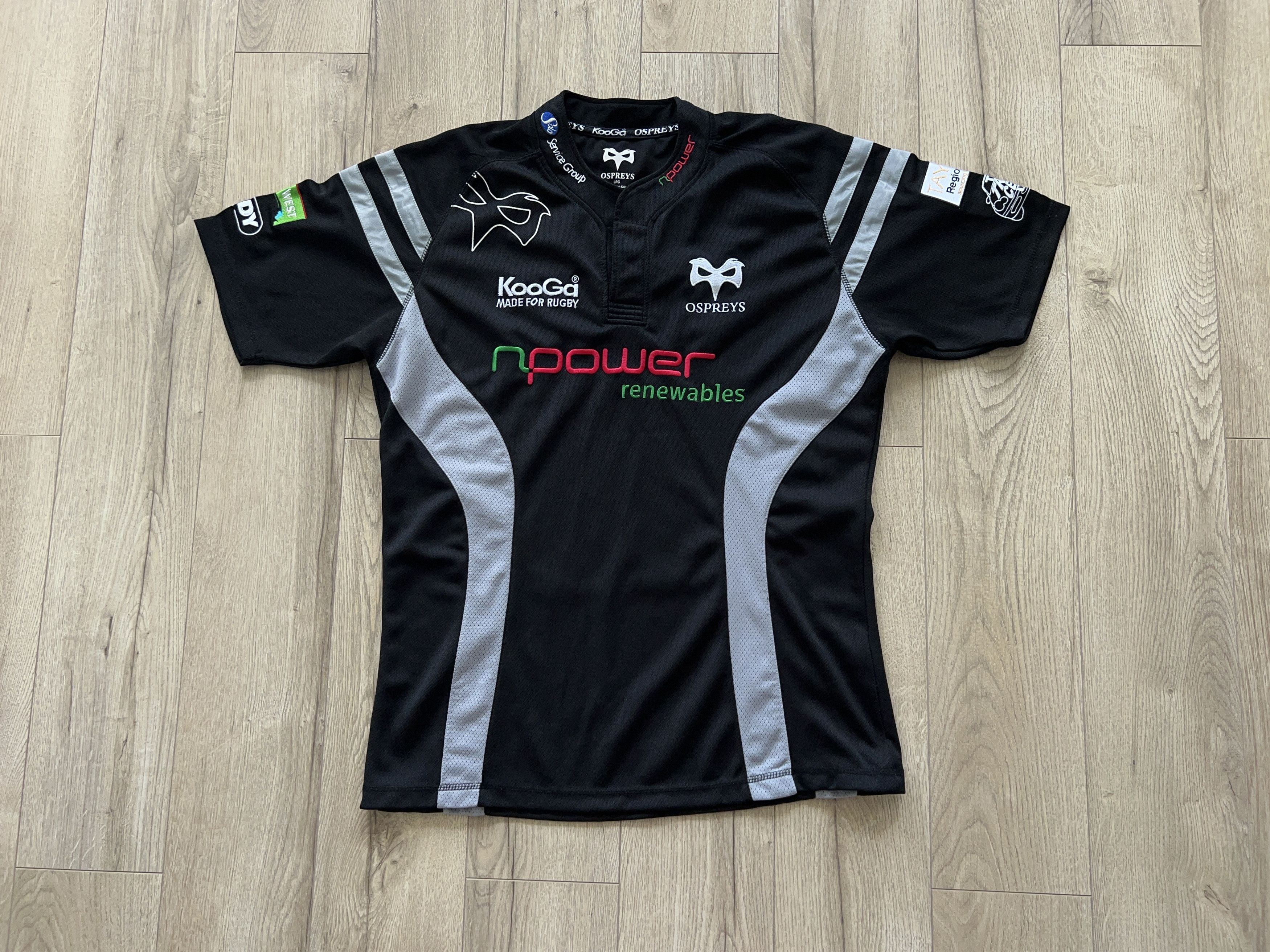 Other Mens KOOGA Neath–Swansea Ospreys Rugby Shirt Jersey Black Size US L / EU 52-54 / 3 - 1 Thumbnail