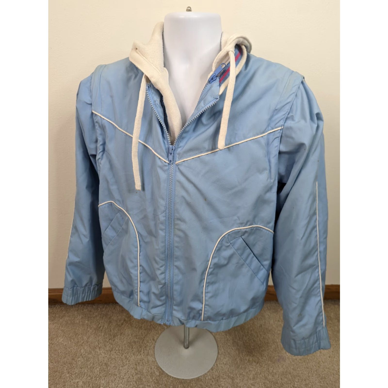 Vintage VINTAGE JC Penney Windbreaker Lined With Hoodie Jacket Coat Womens Size Large Size L / US 10 / IT 46 - 3 Thumbnail