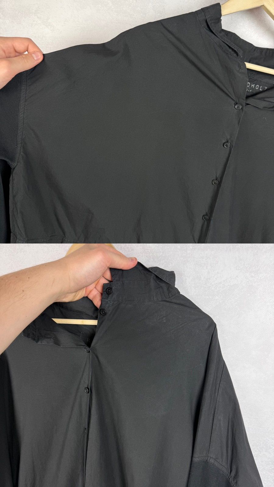 Rundholz Rundholz Dip Black Cotton Avantgarde Long Shirt-Dress Size M Size M / US 6-8 / IT 42-44 - 21 Thumbnail