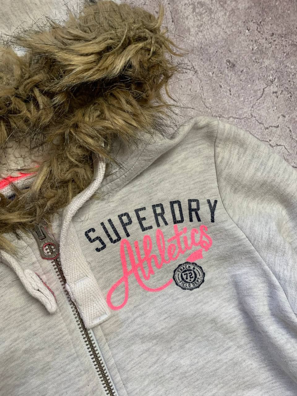Superdry 00s Superdry Faux Fur Zip Hoodie If Six Was Nine LGB Style Size XS / US 0-2 / IT 36-38 - 6 Thumbnail