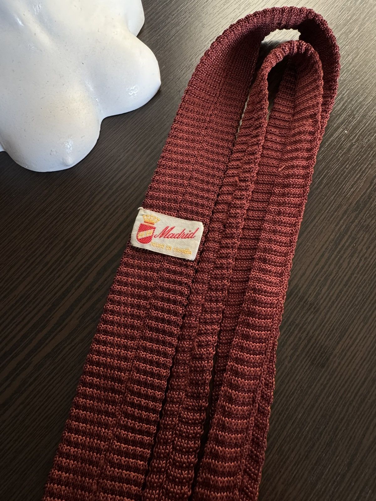 Other Vintage Madrid 100% Silk Knit Tie Size ONE SIZE - 4 Thumbnail