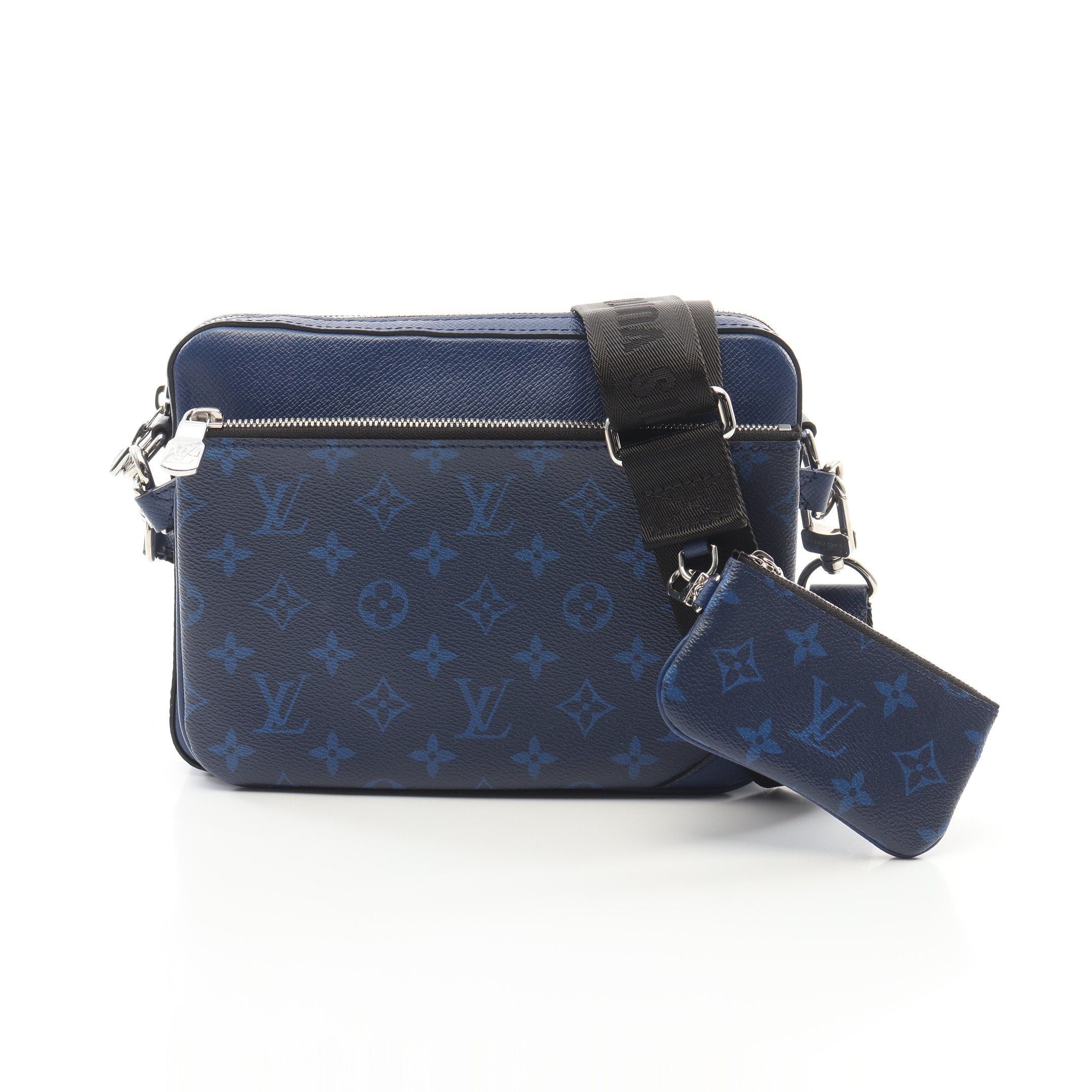 Louis Vuitton Louis Vuitton Trio Messenger Taigarama Cobalt Blue Shoulder Bag Leather Size ONE SIZE - 1 Thumbnail