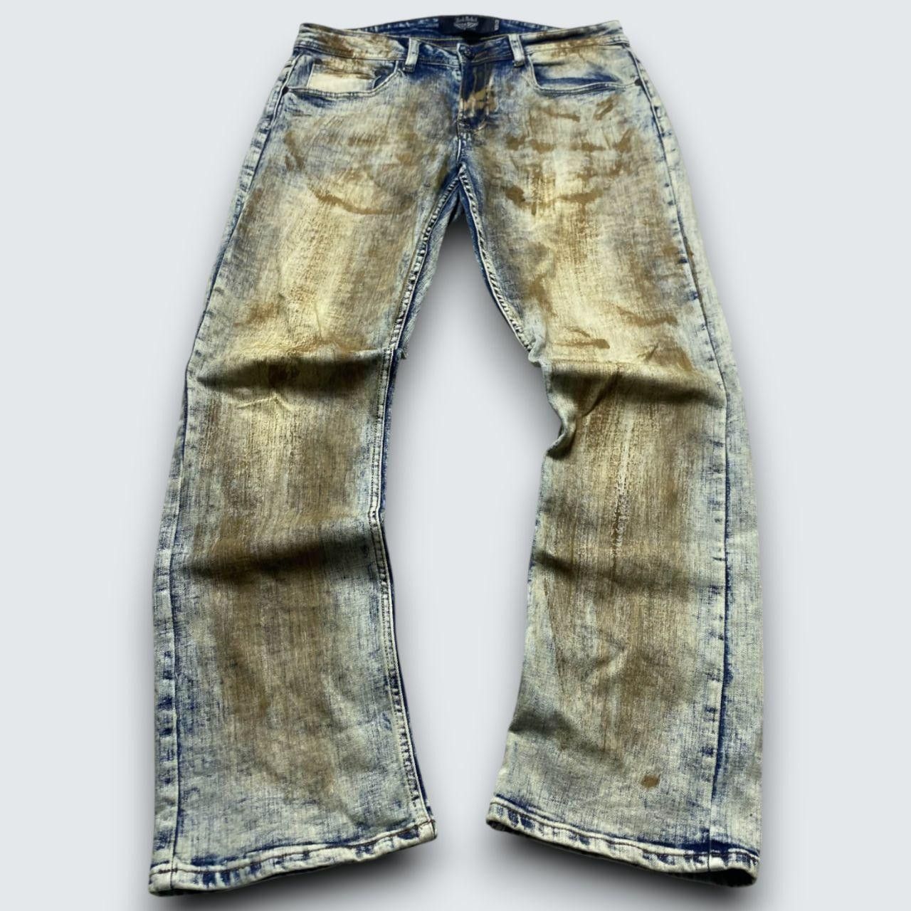 Japanese Brand 00s Rock Rebel Rugged Jeans Size US 34 / EU 50 - 1 Thumbnail